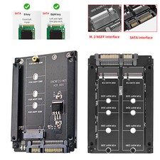 Dual B M Key M.2 NGFF SATA SSD to 2.5in SATA 3.0 6Gbps JBOD Raid0 Adapter CardP0