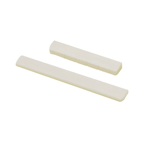 White Bone Bridge Saddle 80mm Slotted Nut 52mm Set for Acoustic Classical Guitar - Picture 5 of 7