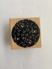 Savvy Rubber Stamp - Circle With Textured Background - NEW