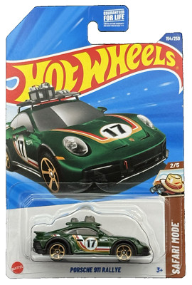 Hot Wheels 2025 HW Safari Mode 2/5 Green Porsche 911 Rallye
