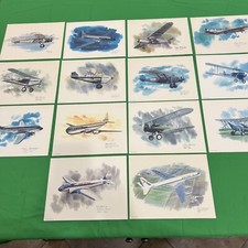 14 Vintage Nixon Galloway Print United Airlines Collector Series Travel Air 70s