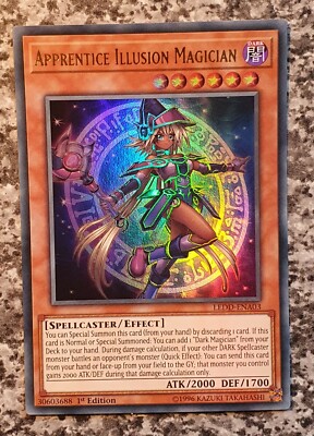 Yugioh LEDD-ENA03 Apprentice Illusion Magician Ultra Rare 1st Edition NM