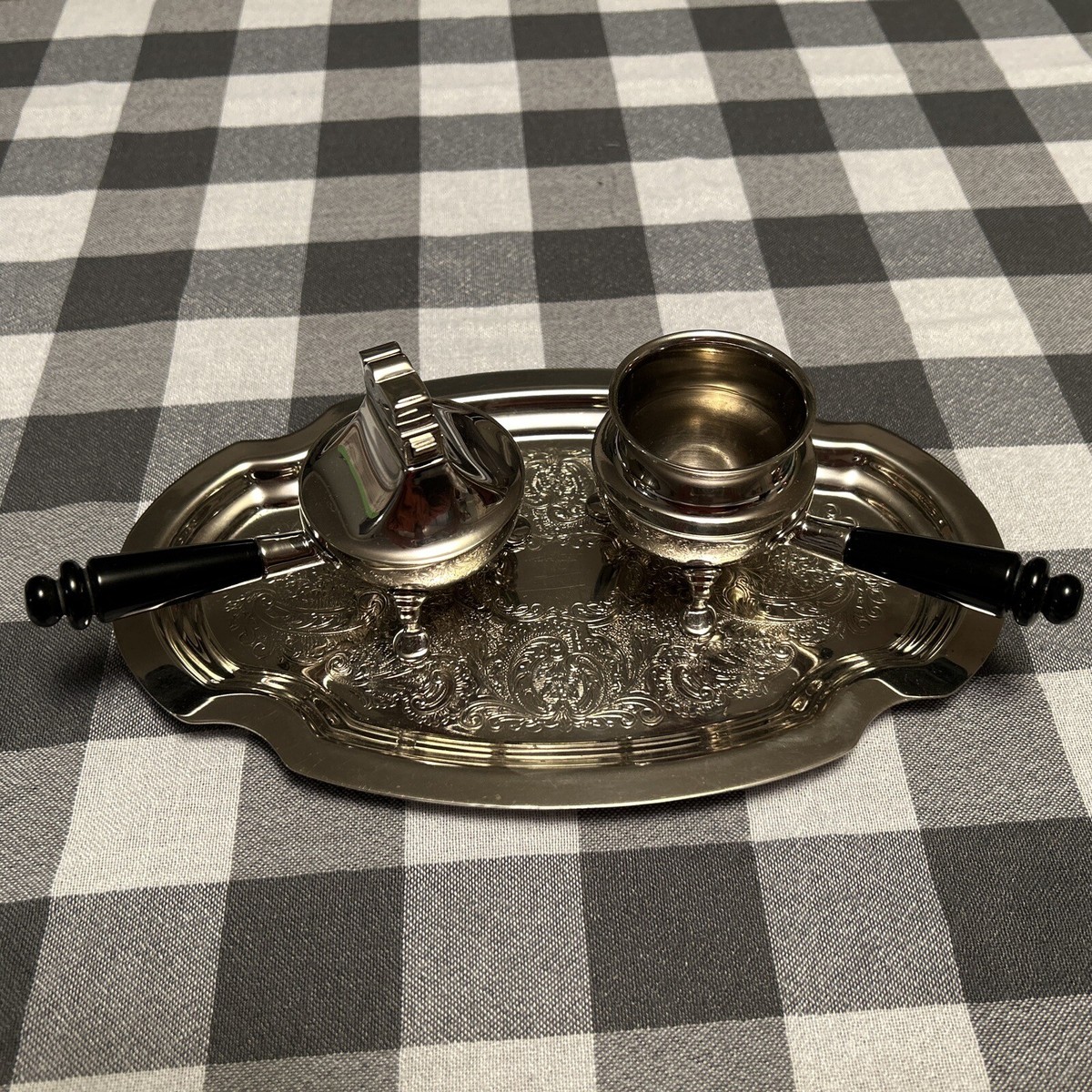 Vtg ASR Made in USA Table Stand Lighter , Ashtray And Tray Very