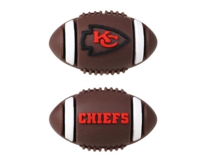 1 pc. Chiefs Football Silicone Focal Bead, Beadable accessories 29x17mm 3D