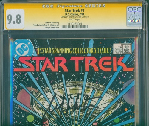 Star Trek #1 (1984) ⭐ CGC 9.8 SIGNED by WILLIAM SHATNER ⭐ Captain Kirk DC Comic - 第 2/4 張圖片