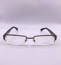 Giorgio Armani GA 711 A4O Brown Metal Semi Rim Eyeglasses Frame 52-18-140 Italy
