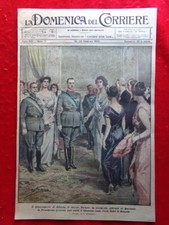 Copertina Domenica Corriere nr. 7 del 1923 Fidanzamento Jolanda di Savoia Calvi