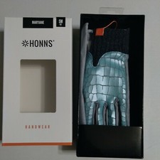 Honns MaryJane Handcrafted Leather Women gloves size Sm.6.5 peppermintgrey A11