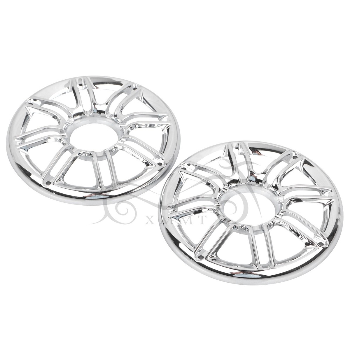 SHMTOOL Grille De Haut-Parleur Chromée Et Noire Pour Harley Touring Electra Glide Street Glide