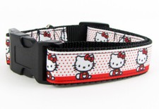 Kitty dog collar handmade adjustable buckle collar 1" wide or leash