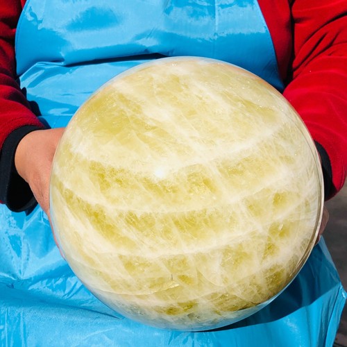 30.36LB Large Natural Yellow crystal ball Quartz Citrine sphere Mineral healing - Picture 6 of 20