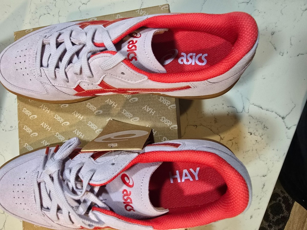 HAY × Asics Skyhand OG Orchid Husht Flame Scarlet 1203A563