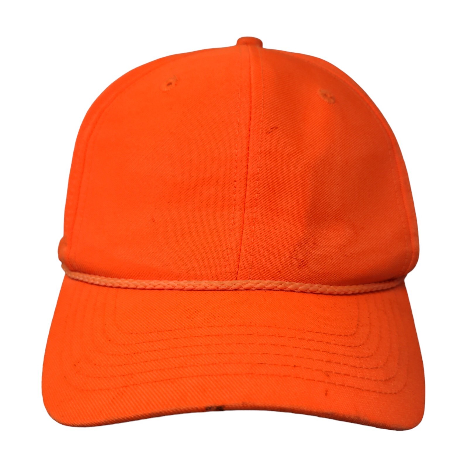 Signatures Snapback Hat Solid Orange OSFA Rope Br… - image 1