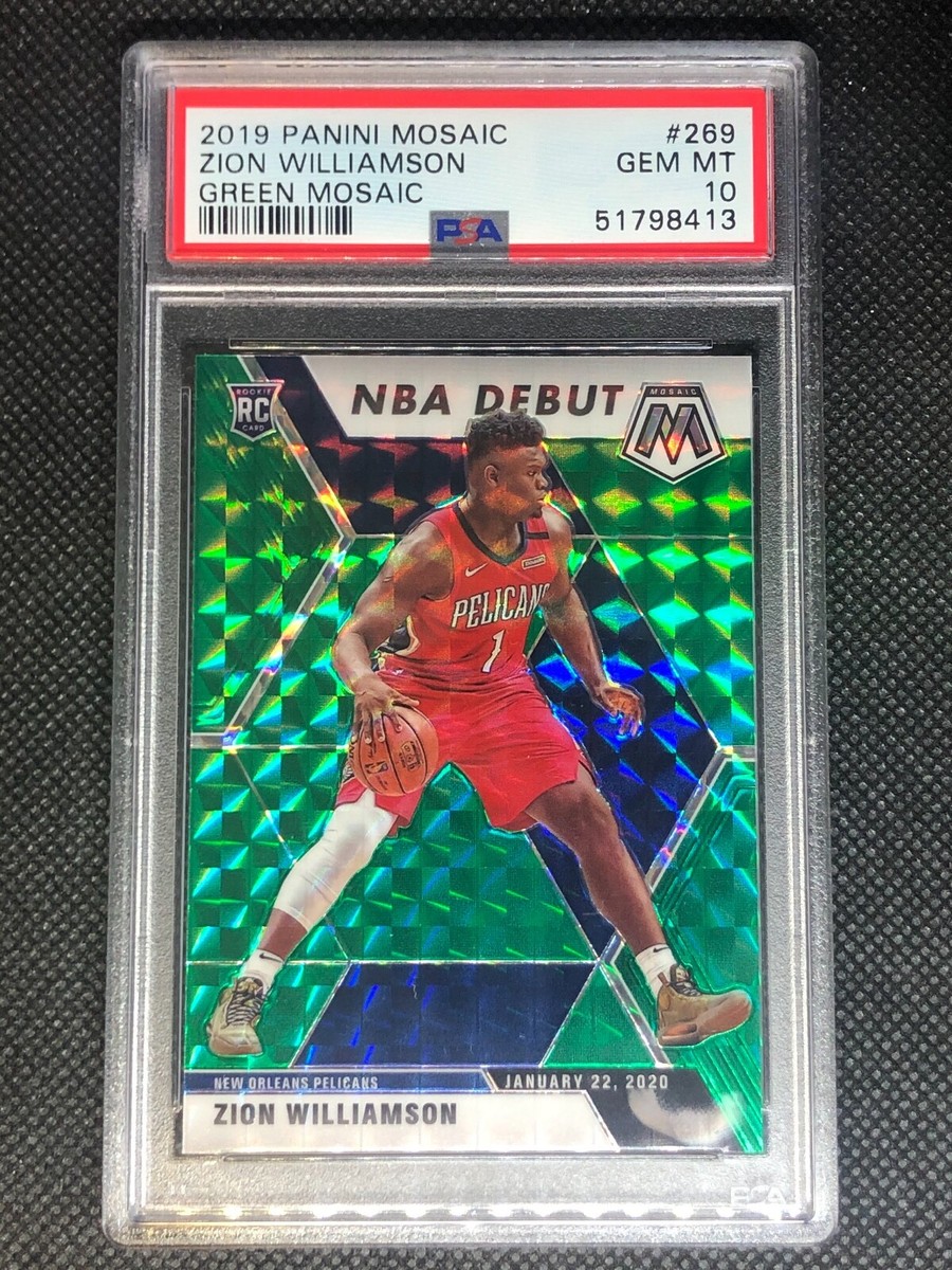 Zion Williamson 2019-20 Mosaic Green Prizm NBA Debut Rookie Zion Williamson 2019-20 Mosaic Green Prizm NBA Debut Rookie