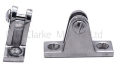 Bimini angled deck hinge mount boat canopy frame fitting HD stainless steel 316