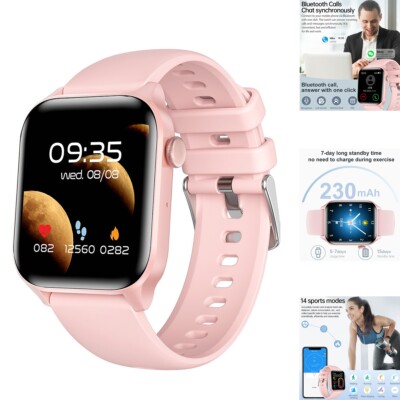 Smart Watch Heart Rate Blood Pressure Fitness Monitor Waterproof Bluetooth Watch