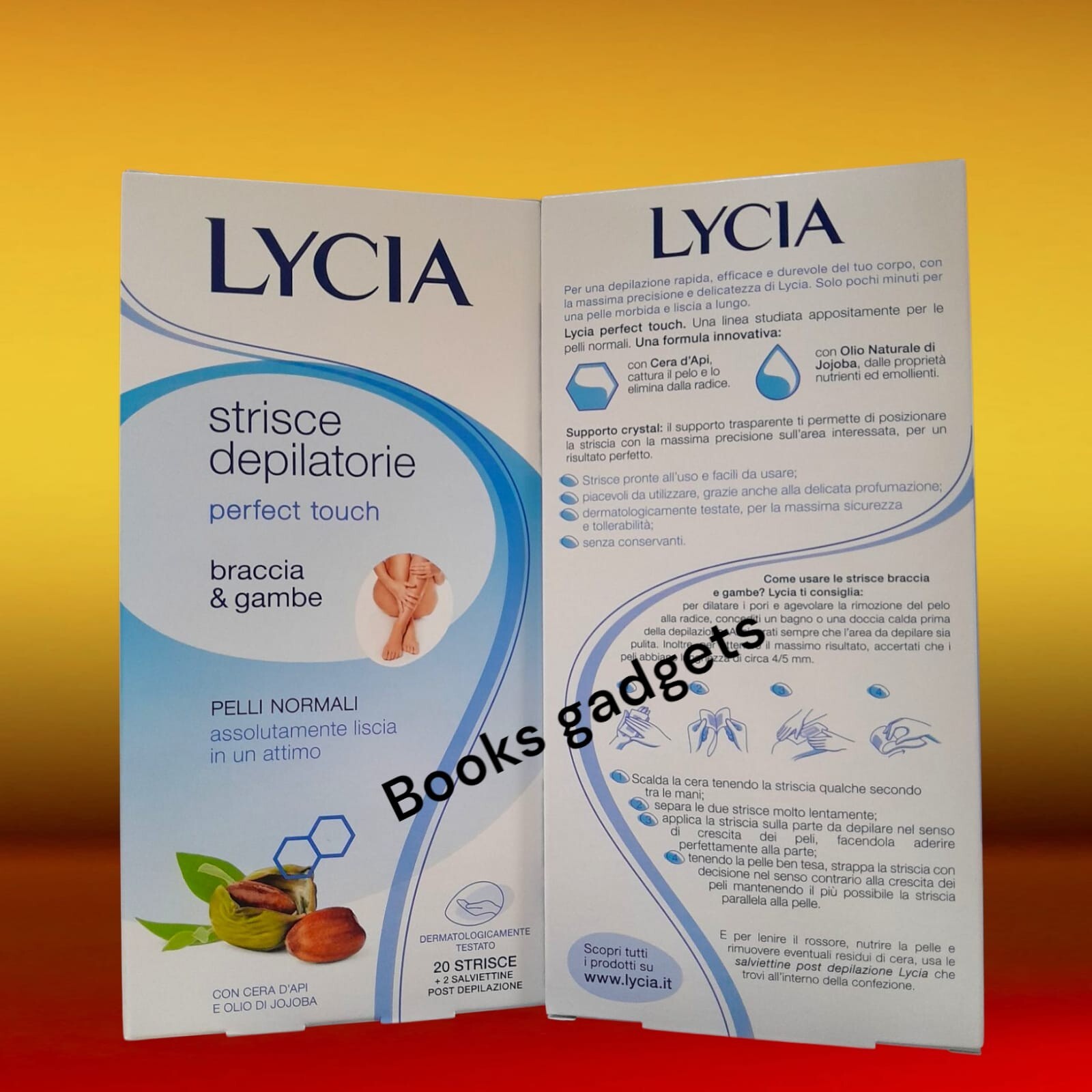 5 pz Lycia (100 Strisce Depilatorie +10 Salviette) Perfect Touch BRACCIA & GAMBE