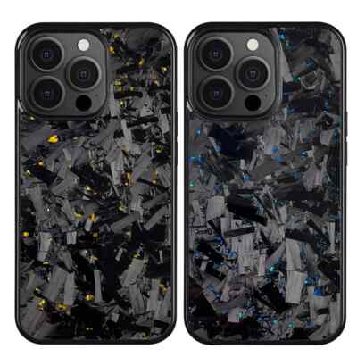 Glossy Real Carbon Fiber Case for iPhone 16 15 14 Pro Max Pro Forged Fiber Cover