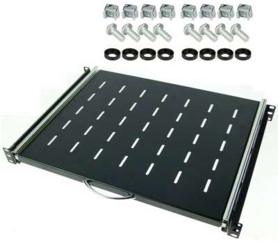 1 HE 19'' PROFI ausziehbare Rackablage 35cm tief Rackauszug Ablage Trägereinschub