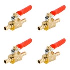 Hose Barb Ball Valve Brass 6mm / 1/4" Valve Shut Off for Water, Oil and Gas F.