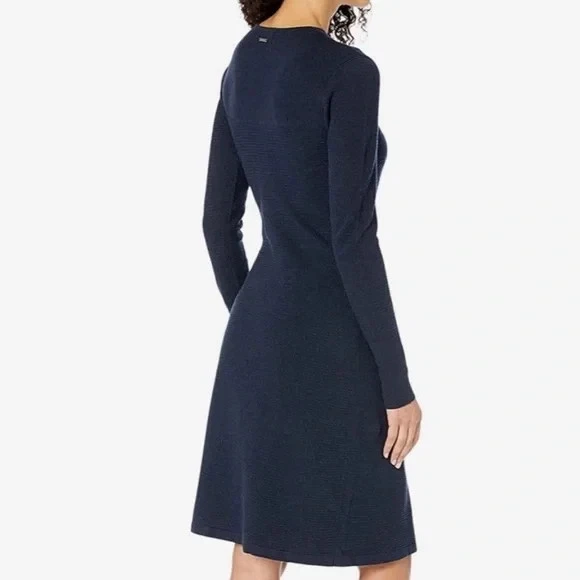 Платье Prana женское маленькое синее Bryce Bluff с запахом смесь Tencel кроссовер с V-образным вырезом - Изображение 2 из 4