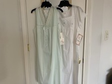 2 VTG Barbizon Nightgowns Mint  White Size M NWT