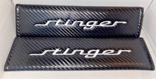Stinger Carbon Look Padded Seat Belt Cover Shoulder Pads 2PCS Brand New