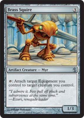 1x Brass Squire Moderate Play MTG Magic - Kid Icarus -