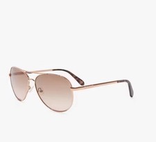 KATE SPADE Emmaline rose gold aviator sunglasses, NEW, retail 129