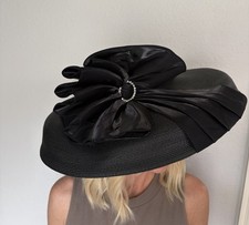 Black Rhinestone Kentucky Derby Race Fascinator Hat