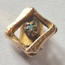 F0012 - Kleiner Uhrenketten Schieber aus Tombak - Opal- Jugendstil Antikschmuck