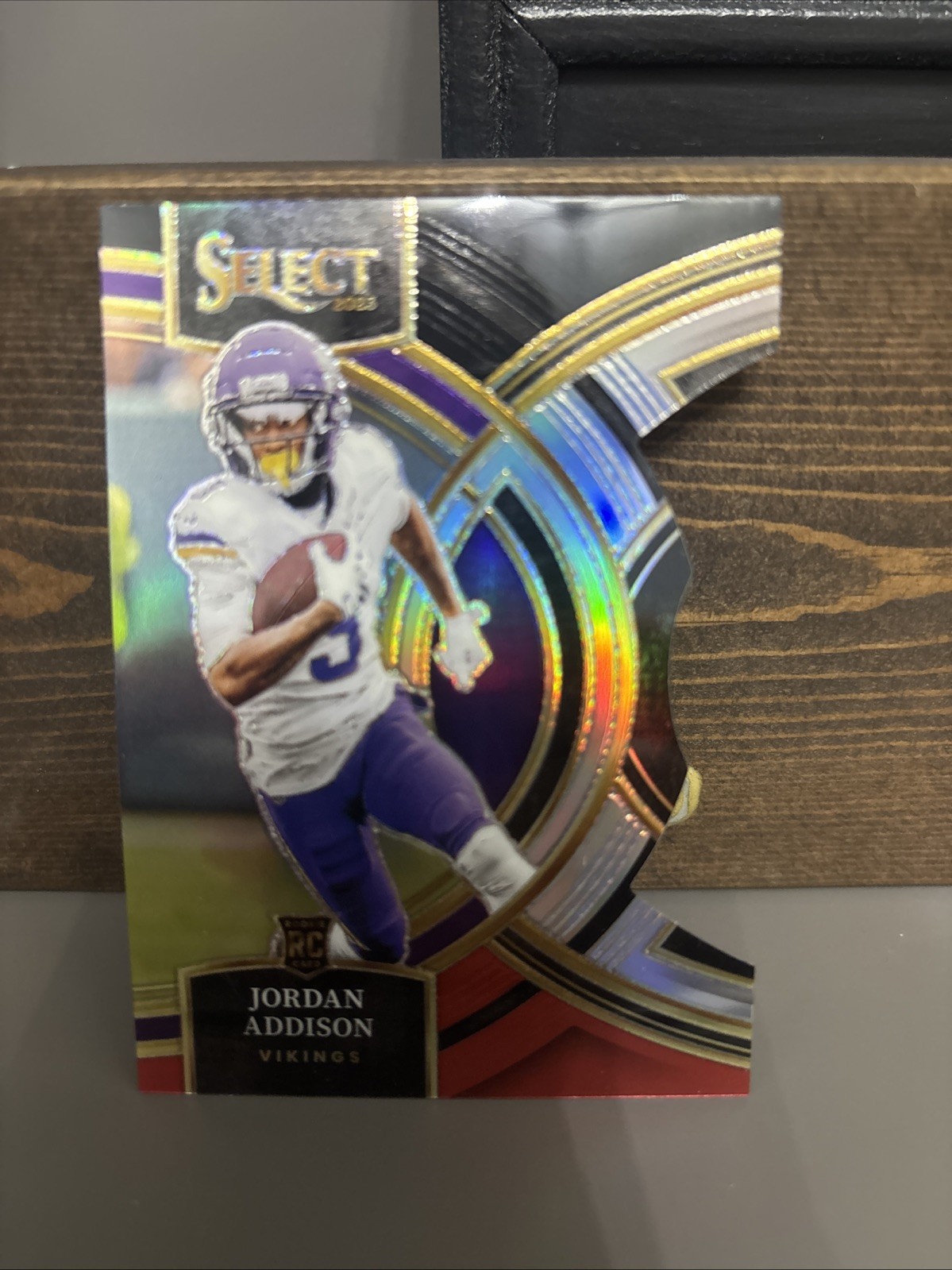 2023 Panini Select - Premier Jordan Addison #194 Black & Red Prizm Die-Cut (RC)