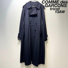 13AW COMME des GARCONS tricot Wool gathered trench coat size S