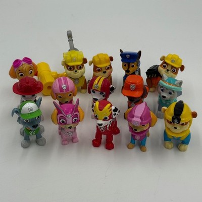 Lot Of 15 Paw Patrol Figures Dogs Toys Skye Everest Rider Chase Cake Topper