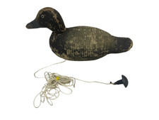 Antique USA Wooden Decoy Duck with Weights Animal Trap & Co Mississippi Charity