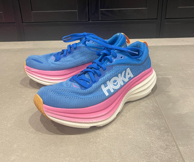 Hoka Bondi 8 Running Shoes Womens 8 Blue Standard Width 