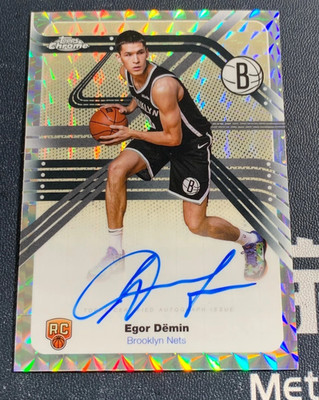 2025-26 Topps Chrome Egor Demin RC Rookie Next Stop Auto Geometric Nets