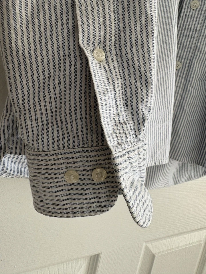 Camisa Oxford Brooks Brothers Azul Universidad Rayas Foto 4 de 4