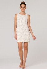 Fashion Nova Novaluxe Luisa Floral Applique Cream Beautiful Mini Dress Sz XL NWT