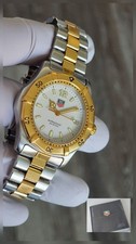 TAG HEUER 2000 Mens full Size Gold Steel Near Mint Condition + Manual