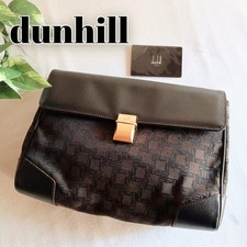 USED BAG Dunhill Vintage Pattern Leather Clutch Bag Women's Men's Japan