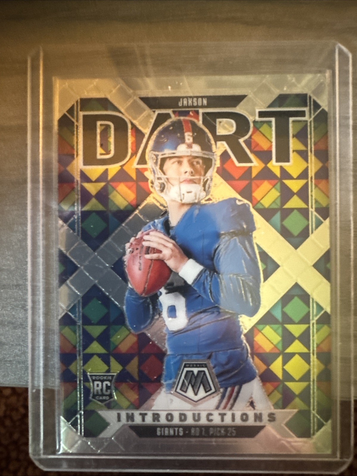2025 Panini Mosaic Introductions Silver Jaxson Dart #2 New York Giants Rookie