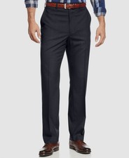 Michael Kors Mens Blue Classic Fit Stretch Textured Suit Dress Pants 44W 30L