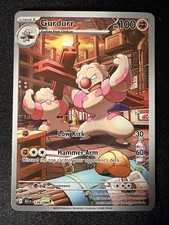 Pokémon TCG Gurdurr Illustration Rare Full Art Holo 100HP 126/086 Sv: Black Bolt on eBay