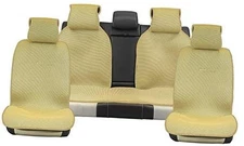 Sojoy Full Set Car Seat Covers Universal Fit Car Seat Cover Front and Rear Tan