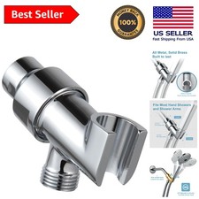 Elegant All-Metal Shower Head Holder with Brass Pivot for Optimal Durability