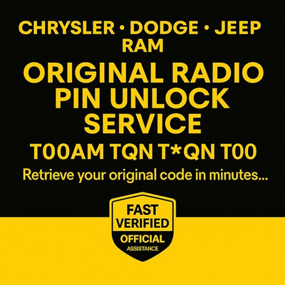 #ad #ad CHRYSLER✅ JEEP✅ DODGE✅ RAM✅ RADIO UNLOCK CODE T0MYD TM9 T00BE T00AM T00 TVPQN ✅ $8.99