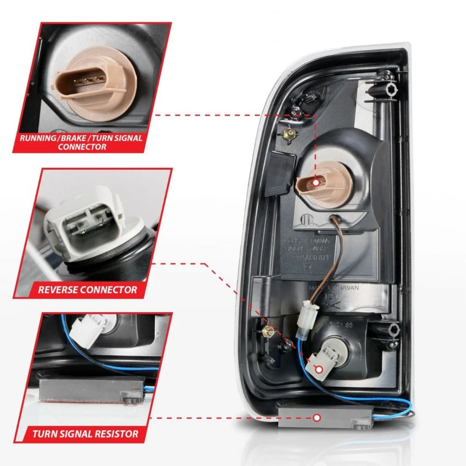 Luces traseras LED negras transparentes ANZO para Ford F-350 Super Duty 2008-2016 Foto 2 de 4