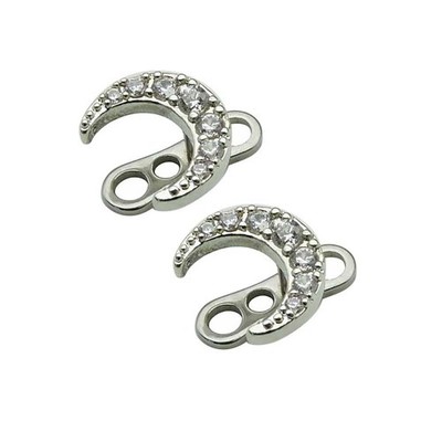 Kokoma 2Pcs 14G Cubic Zirconia Dermal Anchor Tops and Base Surgical Steel Dai...