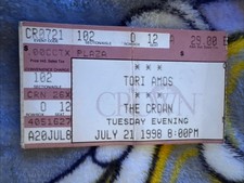 TORI AMOS - Choirgirl Hotel -JULY 21, 1998 - THE CROWN CHICAGO ILLINOIS - TICKET